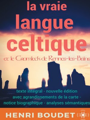 cover image of La vraie langue celtique et le Cromleck de Rennes-les-Bains